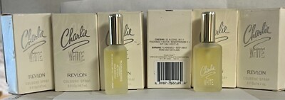 6 bottles Charlie White by Revlon  Cologne Spray 0.5  fl oz  price stickered