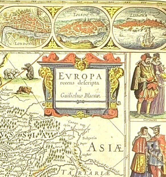 Map of Europe: Recens Descripta à Guilielmo Blaeuw - Lithography of Antique Map - Image 4 of 4