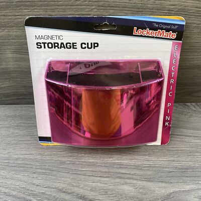 LockerMate Magnetic Storage Cup Electric Pink  The Original Stuff  Shiny