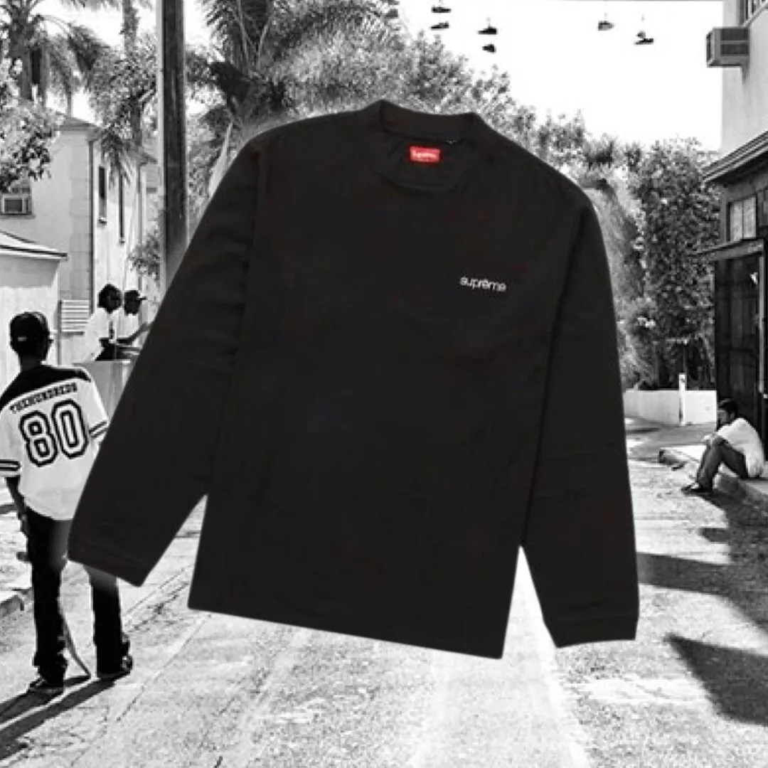 Supreme Mock Neck L/S Top Long Sleeve Tee T-Shirt Jersey FW22 Black Size M  NWT