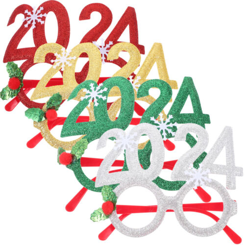  4 piezas Gafas de fiesta Marco Año Nuevo Disfraz Accesorio 2023 Aldult - Imagen 1 de 12