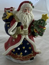 Celestial Santa Tealight  Ceramic Signature Home Collection Christmas Noel