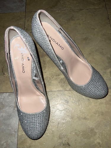 New Andiamo Women's Silver Alimber Pumps Size 8.5M - Picture 2 of 18