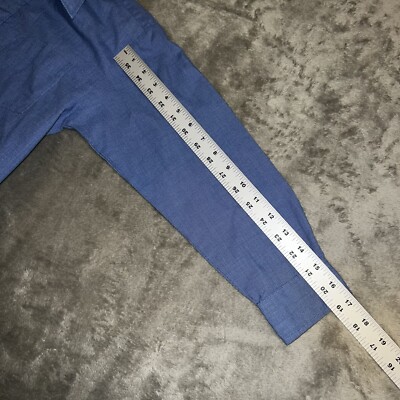 Chemise Boutonnée George Pour Garçon Taille M 8/10 - Bleu, Manches Longues, Occasion Très Bon état