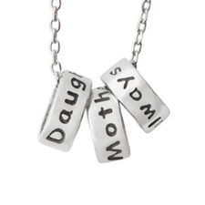 Mother Daughter Necklace Word Jewelry Silver Pewter Always Inspirational