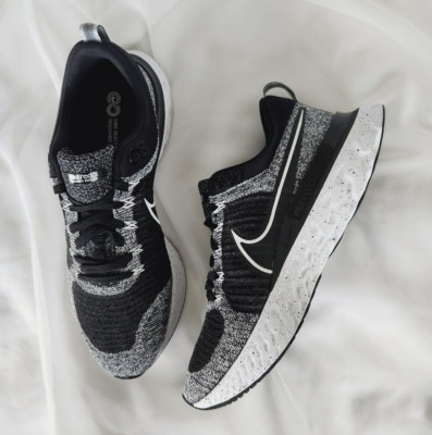 SZ 14 MEN'S NIKE INFINITY RUN FLYKNIT 2 BLACK WHITE CT2357-101 RUNNING SNEAKERS