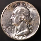 1962  WASHINGTON QUARTER 90% SILVER- FROM AN OLD COLLECTION LOT 8640