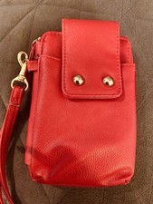 Red PVC Phone Case Wristlet Wallet