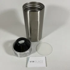 Vinglace Portable Vacuum Sealed Insulated Wine Bottle Holder, Stainless Steel