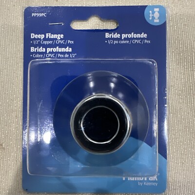 PLUMB PAK  ~  PP99PC ~ DEEP FLANGE ~ 1/2'' CU. TUBE  ~ POLISHED CHROME ~ NEW PP99