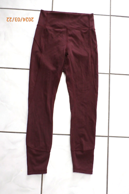 Lululemon ヨガパンツ バーガンディ サイズ4 Lululemon In Movement 7/8 Tight Legging Burgundy Size 6 Athletic