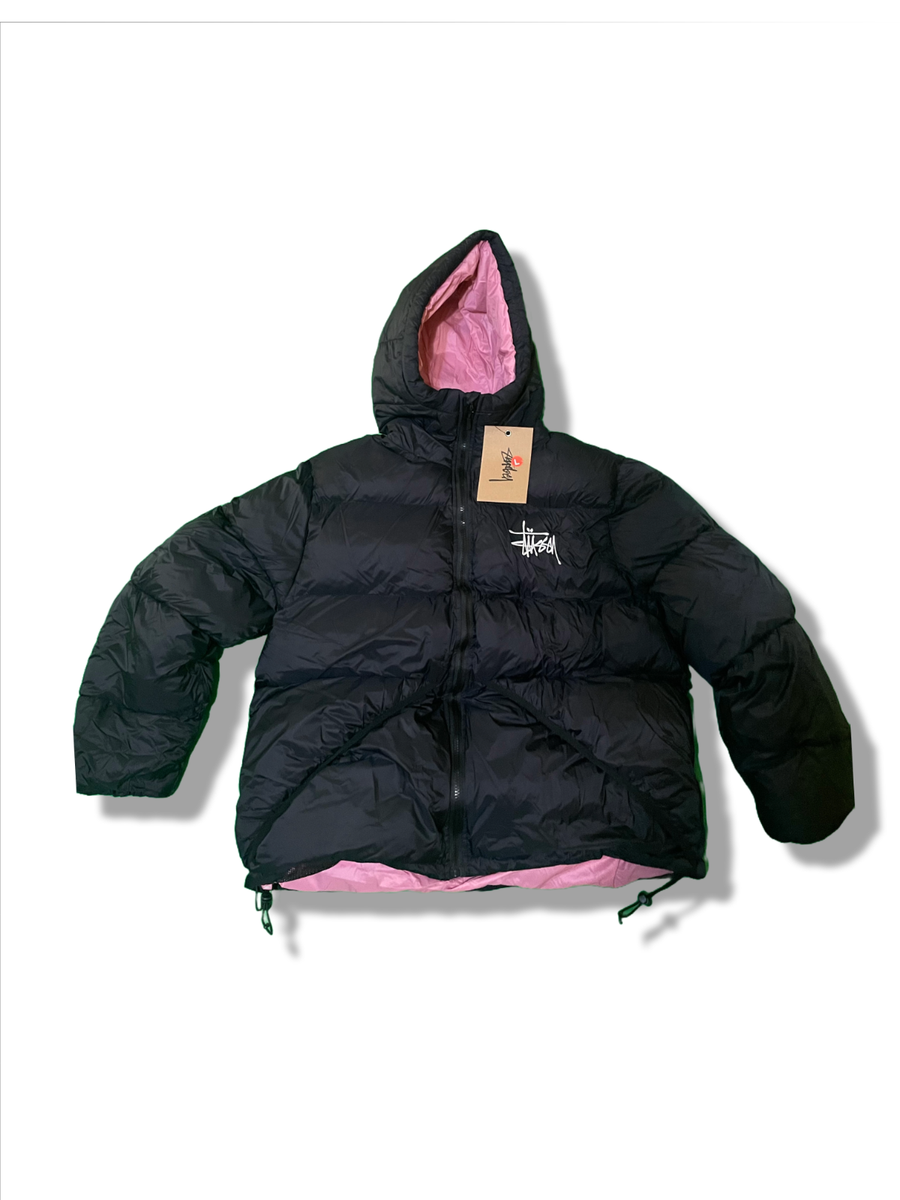 Stüssy Reversible Puffer Jacket Black/Pink – Size L – New with Tags – Rar
