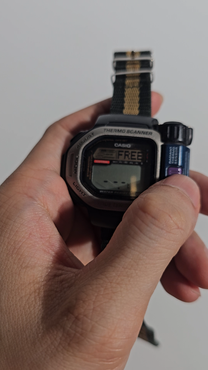 【稼働)】CASIO THERMO SCANNER 腕時計　DPX-300 稼働)】CASIO THERMO SCANNER 腕時計 DPX-300