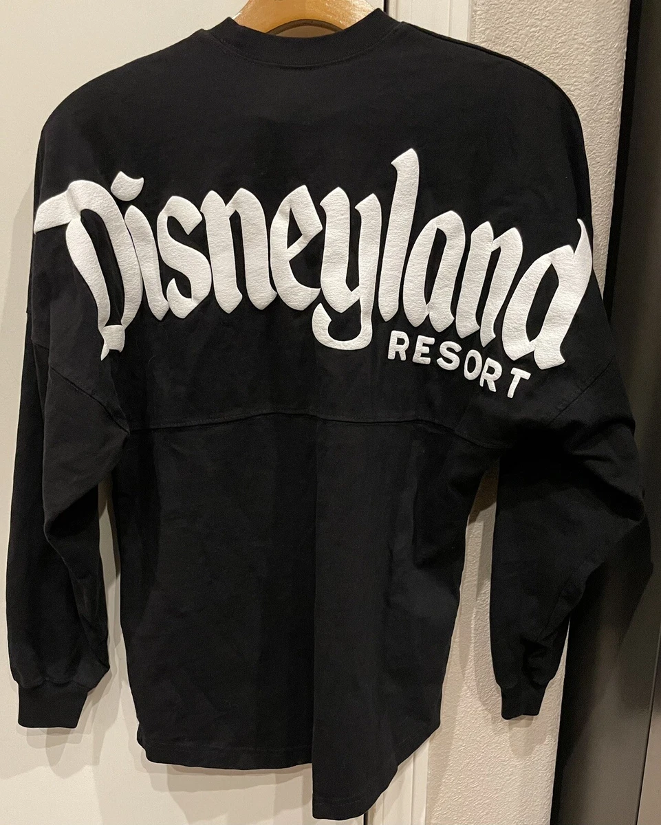 Disneyland Resort Spirit Jersey Spell Out Long Sleeve Shirt Black