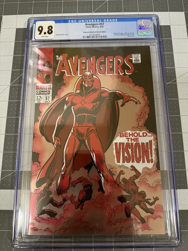 2024 Rare HTF Avengers 57 NM MX Foil 1000 1st App Vision 1968 Variant CGC 9.8