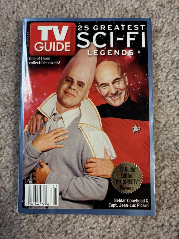 TV Guide Magazine August 1-7, 2004 Beldar Conehead & Captain Jean Luc Picard