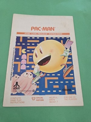 Vintage 1981 Atari Pac-Man Game Program Instructions Booklet