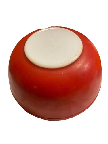 Vintage Pyrex 404 RED 4 Qt. Large 10" Nesting Mixing Bowl Primary Color USA