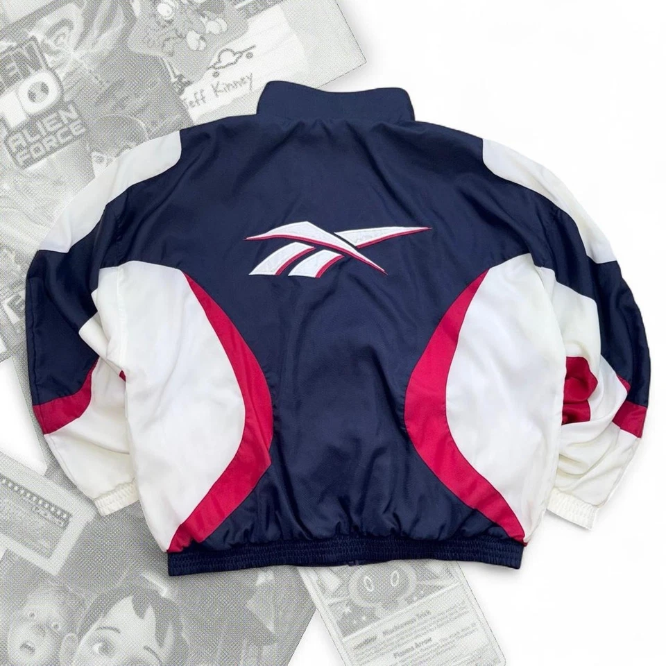 Cortavientos Reebok Color Block vintage años 90 cremallera  Foto 2 de 4