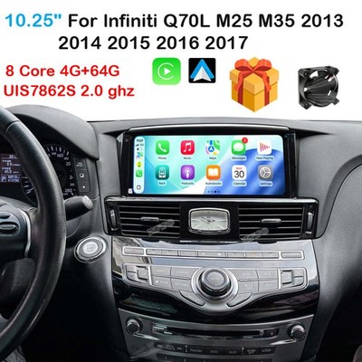 10.25 inch Android 15 car radio player for Infiniti Q70L M25 M35 2013-2017 64GB
