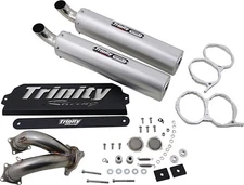 TRINITY RACING TR-4173S Stage 5 Slip-On Mufflers - 2015-2023 Polaris RZR XP 1000