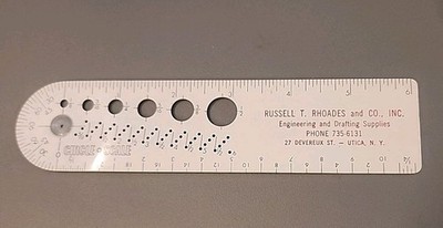 Shaw Barton Coshocton Circle Scale Compass Square Protractor Lettering Guide