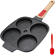 Spiegeleipfanne Induktion 4 Loch Antihaft Augenpfanne Schwarz