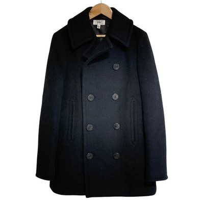 HYKE Double-breasted wool long coat, size 2, black, Women USED | eBay