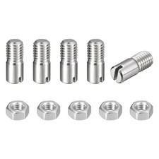 5Pcs Slotted Cylindrical Pin, M10 x 25mm 304 Stainless Steel Dowel with Nut