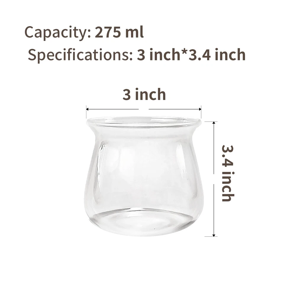 9,7 унций чашки эспрессо рюмки для OREA, 275 мл стеклянные кофейные чашки, E... - Изображение 2 из 4