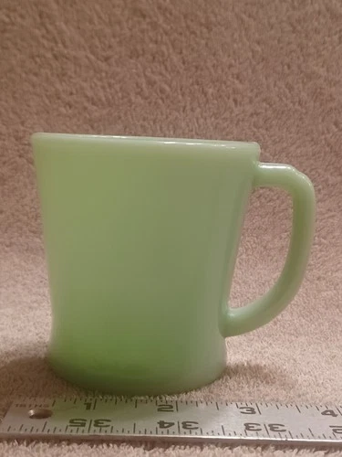 Vintage Fire-King Jadeite Oven-Ware D-Handle Mug 50’s- 60’s