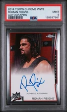 2014 Topps Chrome WWE Roman Reigns On Card Auto PSA 9 - 2nd Year Autograph