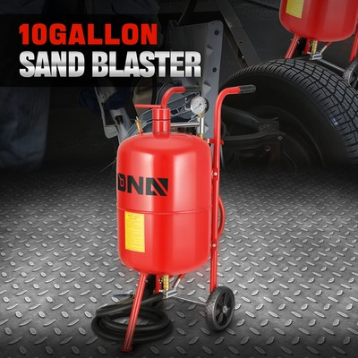 #ad #ad 10 Gallon Sand Blaster 60 110 PSI High Pressure Sandblaster Machine w 4 Nozzles $125.96