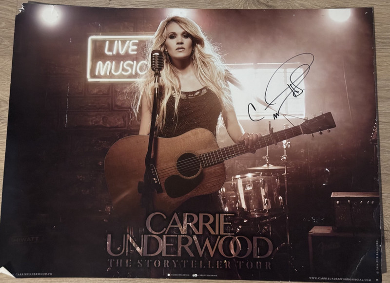 Carrie Underwood Authentic Autograph Signed Poster The Storyteller Tour