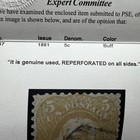 1861 5c Buff Scott#67 - PSE Graded Genuine Used, Reperf. on all sides. — photo 3