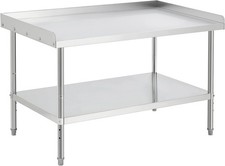 48"x30" Stainless Steel Prep Table Grill Tables Equipment w/Removable Backsplash