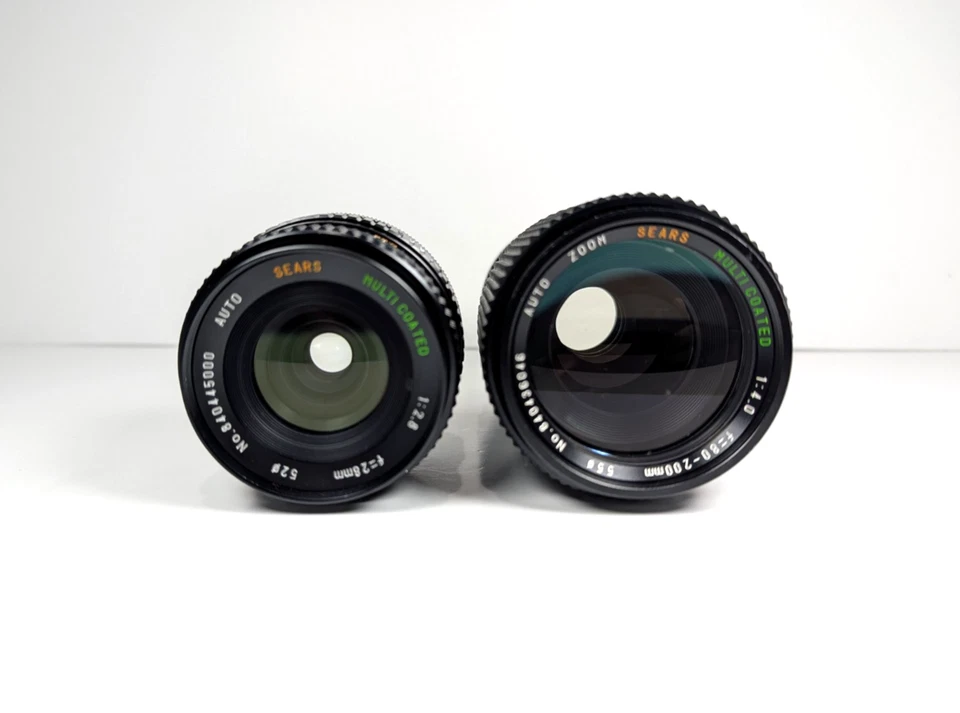 Canon FD Mount- Sears Auto Macro 28mm f/2.8 & Sears 28-200mm f/4-5.6 Lenses - Image 2 of 4