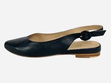 Top End Fairy Slingback Flats Size 37 AU6 Black Comfort Flats Leather