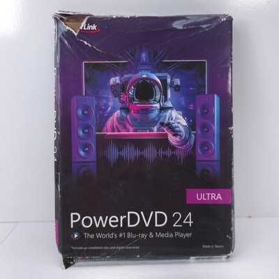 CyberLink PowerDVD 24 Ultra Blu-ray 8K 4K HDR Media Player Windows PC Retail Box