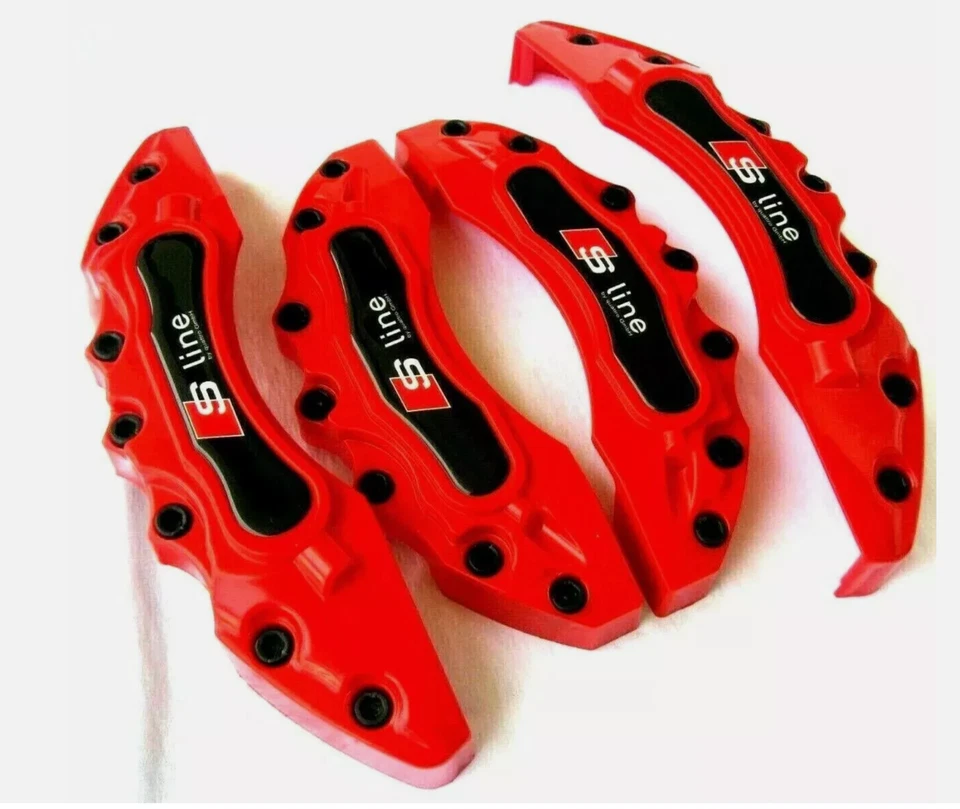 4x Brakes Caliper Covers for Audi S-Line Q1 Q2 Q3 Q5 TT A1 A5 A6 S3 RS A3 S4 - Image 4 of 4