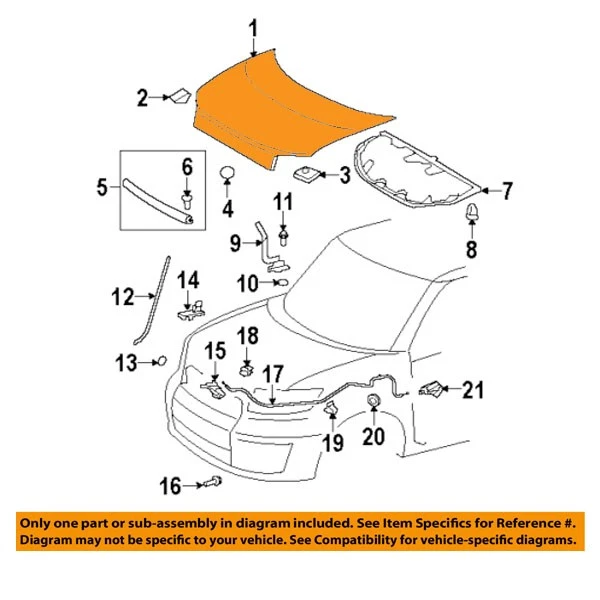 For 08-15 xB Wagon 2.4L Front Hood Panel Assembly Primed SC1230104 5330112A90 - Изображение 3 из 4