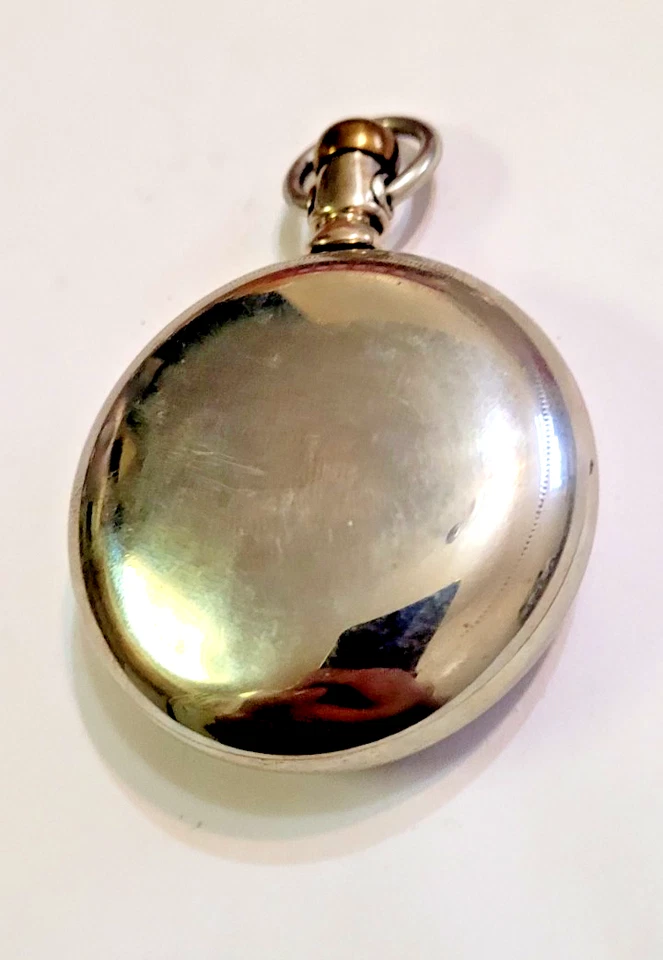 Antique 1882 Hampden 11 Jewels Size 18 Pocket Watch by Hampden Watch Co  Runs - Image 4 of 4