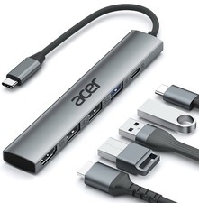 Acer 5-in-1 USB-C Hub, 4K HDMI, 100W PD, 3 US...