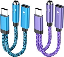 Samsung Galaxy S25 Ultra USB C to 3.5mm Audio Adapter C blue purple