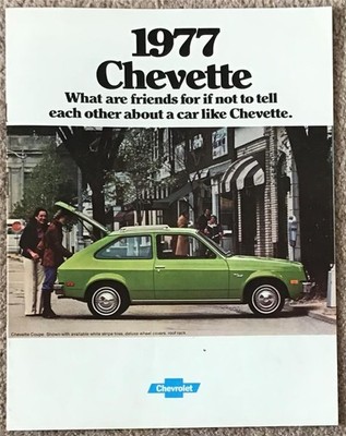 CHEVROLET CHEVETTE Canadian Car Sales Brochure 1977 #Sept 76
