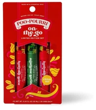 Poo-Pourri Holiday Spritzmas On-The-Go Travel Size 3pk Limited Edition Gift Set