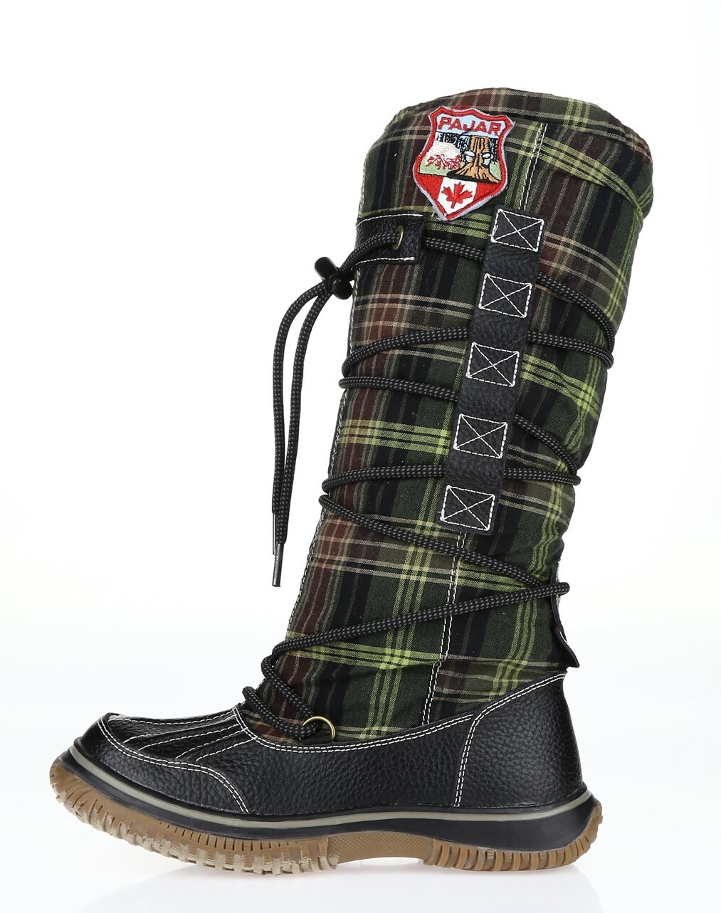plaid winter boots