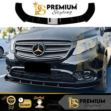Mercedes V Klasse Vito Viano W447 MK3 Glanz Schwarz Frontsplitter Spoiler 2014-22