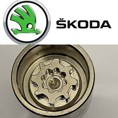 SKODA VERRIEGELUNGSRADMUTTER SCHRAUBENSCHLÜSSEL HAUPTSCHLÜSSELENTFERNER - BUCHSTABE P 773 Code