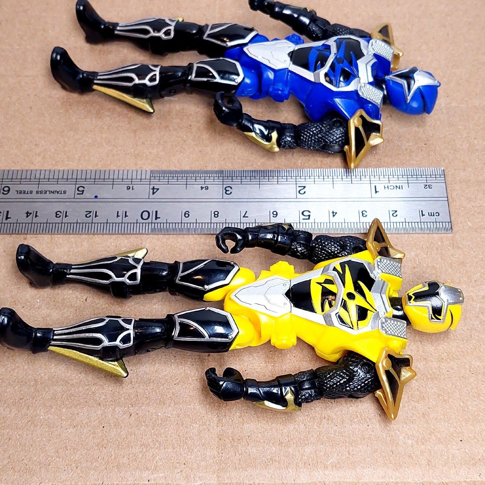 Power Rangers Ninja Steel Super Steel Mode Blue/Yellow Ranger Action Figures2017